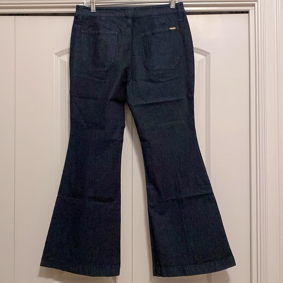 G.I.L.I. Wide Split Leg Denim Pants Jeans Womens 12P stretch Comfort Western - Picture 2 of 15